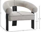 Winston Modern Accent Chair - Luxe Boucle Upholstery, Curved Back Design, Stylish Comfort for Any Room