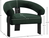 Winston Modern Accent Chair - Luxe Boucle Upholstery, Curved Back Design, Stylish Comfort for Any Room