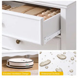 Wholesale White 3 Drawer Dresser for Bedroom, Wide Chest of Drawers