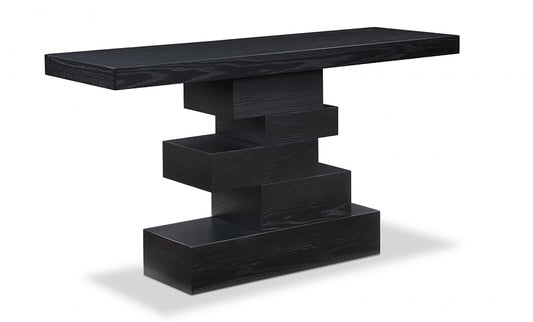 Westmount Console Table - Elegant Art Deco Design with Sturdy Ash Veneer for Stylish Living Spaces