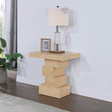Westmount End Table - Elegant Art Deco Design with Sturdy Ash Veneer Construction for Living Room Charm