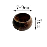 Natural Coconut Shell Bowl Candle Holder Cup