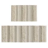 Hand-Woven Shaggy Boho Bath Runner, Natural