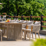 PURPLE LEAF Hailar Outdoor Dining Set for Family, Aluminum Outdoor Patio Table and Chairs Set with Olefin Cushions, Patio Furniture Set for Garden or Deck