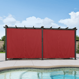 PURPLE LEAF Outdoor Pergola with Retractable Canopy Aluminum Shelter for Beach Porch Garden Shade Pavilion Pergola with Curtains