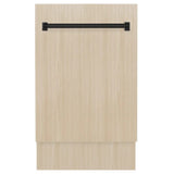 ZLINE Autograph 18" Dishwasher Stainless, Matte Black DWVZ-18-MB