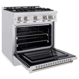 ZLINE 30" Select Gas Range Convection Gas Oven DuraSnow® Stainless Steel HGRS-30