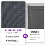 PURPLE LEAF Patio Chaise Lounge Plastic Pool Outdoor Lounge Chair with Aluminum Frame Stackable Patio Tanning Chairs for Poolside Sunbathing Beach Deck Yard