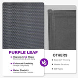 PURPLE LEAF Patio Chaise Lounge Plastic Pool Outdoor Lounge Chair with Aluminum Frame Stackable Patio Tanning Chairs for Poolside Sunbathing Beach Deck Yard