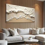 Beige Abstract Ocean Waves Wall Art