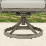 PEAKHOME Azur Patio Swivel Dining Chair with Sunbrella® Cushions Set of 2