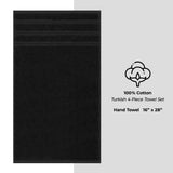 American Soft Linen 100% Cotton Turkish Towels, 4 Pack Hand Towel Set, Super Soft, Absorbent, Quick Dry Premium Towels