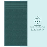 American Soft Linen 100% Cotton Turkish Towels for Bathroom, 4 Pack Bath Towel Set, Super Soft, Extra Large Bath Towels