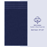 American Soft Linen 100% Cotton Turkish Towels for Bathroom, 4 Pack Bath Towel Set, Super Soft, Extra Large Bath Towels