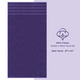 American Soft Linen 100% Cotton Turkish Towels for Bathroom, 4 Pack Bath Towel Set, Super Soft, Extra Large Bath Towels