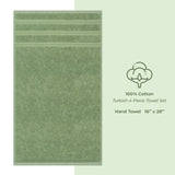 American Soft Linen 100% Cotton Turkish Towels, 4 Pack Hand Towel Set, Super Soft, Absorbent, Quick Dry Premium Towels