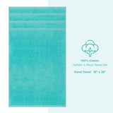 American Soft Linen 100% Cotton Turkish Towels, 4 Pack Hand Towel Set, Super Soft, Absorbent, Quick Dry Premium Towels