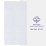 American Soft Linen 100% Cotton Turkish Towels for Bathroom, 4 Pack Bath Towel Set, Super Soft, Extra Large Bath Towels