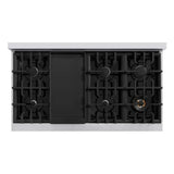 ZLINE 48" Dual Fuel Range, Gas Cooktop, Electric Convection Oven Stainless Steel, White Matte Door CDR-WM-48