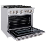 ZLINE 36" Select Dual Fuel Range Gas Cooktop Electric Convection Oven Stainless Steel HDR36