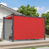 PURPLE LEAF Outdoor Pergola with Retractable Canopy Aluminum Shelter for Beach Porch Garden Shade Pavilion Pergola with Curtains