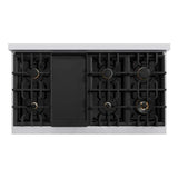 ZLINE 48" Select Dual Fuel Range Gas Cooktop Electric Convection Oven Stainless Steel Brass Burners HDR-BR-48