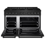 ZLINE 48"Paramount Dual Fuel Range Black Stainless Steel, SDRB-48