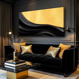 Black And Gold Minimalist Abstract VIII