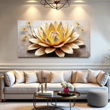 Golden Lotus Minimalist Abstract Wall Art II
