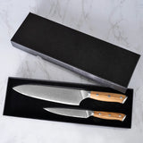 French Home 2-Piece Damascus Steel Knife Set