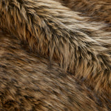 Animal Print Inspired Faux Fur Throw Blanket, Bobcat