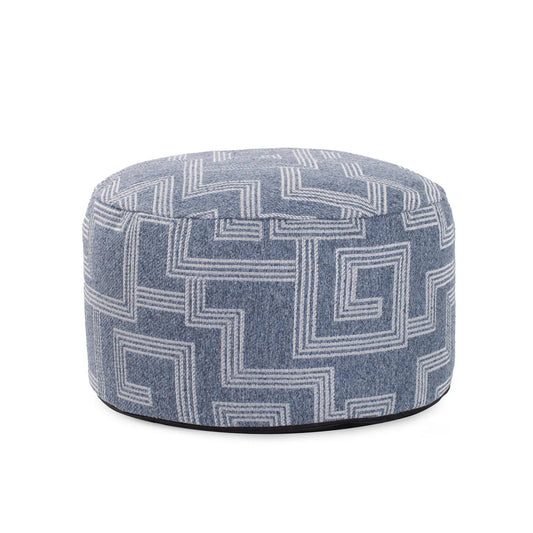 Short Indoor/Outdoor Pouf Syros Denim