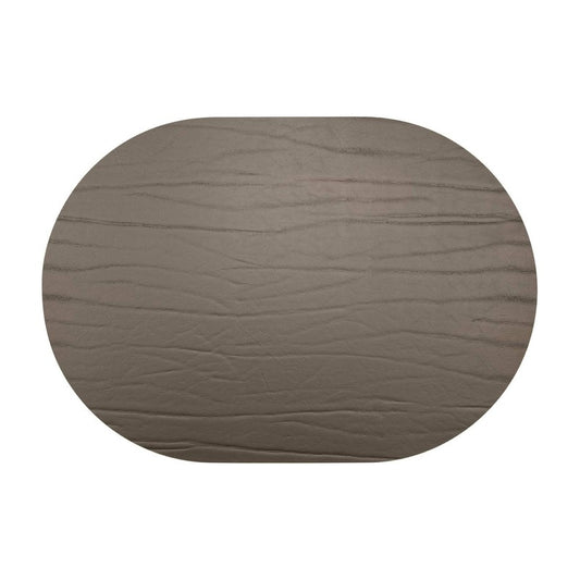 Strata Leather Espresso Placemat - Oval 13.3x16.5"- Set of 4