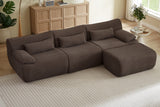 FLOVEX 110" 3-Seater Sofa with 1 Ottoman