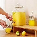 Kook 1.25 Gal Glass Drink Dispenser with Spigot