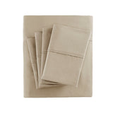 Cotton-Blend Sateen 800TC 6-Piece Sheet Set, Khaki