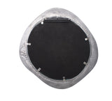 Martine Abstract Cast Iron Mirror in Silver