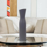 Larek Asymmetrical Charcoal Gray Contemporary Ceramic Short Vase
