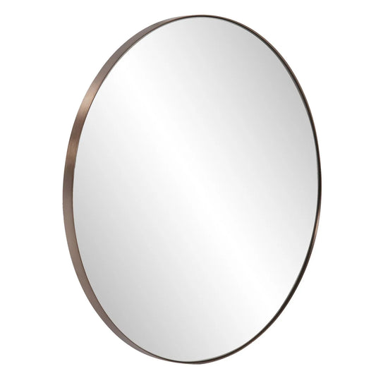 Van Buren Brushed Brass Round Mirror