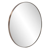 Van Buren Brushed Brass Round Mirror