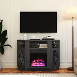 Wholesale Corner TV Stands with 18'' Fireplace for TVs up to 55''