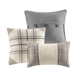 Cabin Farmhouse Buffalo Check Comforter/Duvet Cover Set, Tan