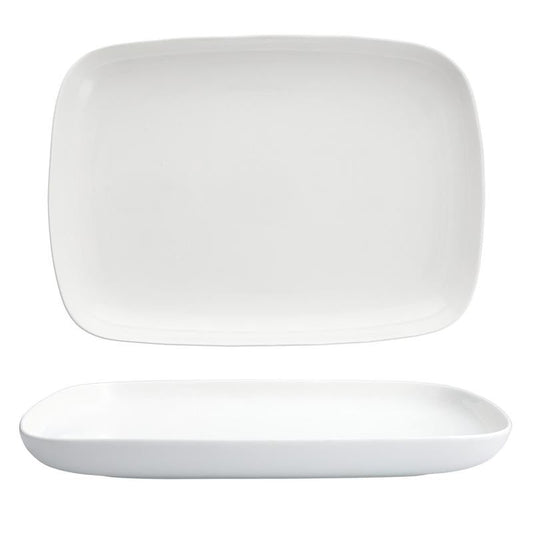 Modern Coupe Rectangular Serving Platter 14x10"