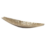 Textured Aluminum Elongated Gold Bowl- Small