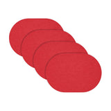 Loft Felt Cherry Placemat - Oval 13.3x16.5"- Set of 4
