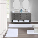 Quick-Dry Bathroom Rugs, White