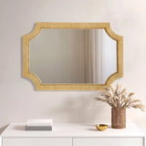 Rattan Framed Wall Decor Mirror, Natural