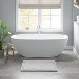100% Cotton Tufted 3000 Gsm Reversible Bath Rug, Grey