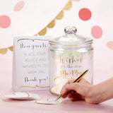 Iridescent Wedding Wish Jar with Heart Cards