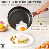 Moss & Stone 6-Piece Nonstick Cookware Set Burgundy